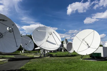 Simulated telecom site for 5G chip testing.